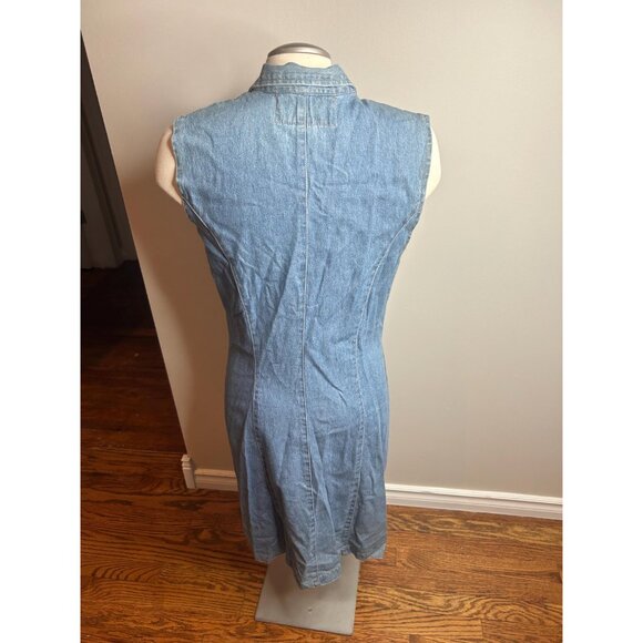 Bedazzled cute summer spring dress vintage Y2K fashion denim with Pockets small - Picture 5 of 9